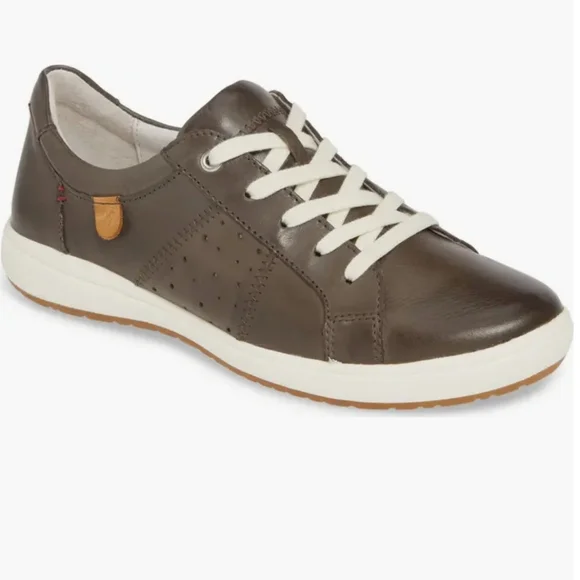 Josef Seibel Caren 01 Grigio Gray leather sneakers EUC* missing insole Nordstrom - Picture 1 of 16